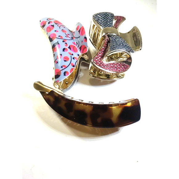 Hair Barrettes Clips Messy Buns Funky Designs Retro - Picture 3 of 9